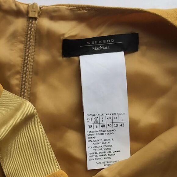 MaxMara Marigold Yellow Sheath Midi Dress Medium - Picture 4 of 10